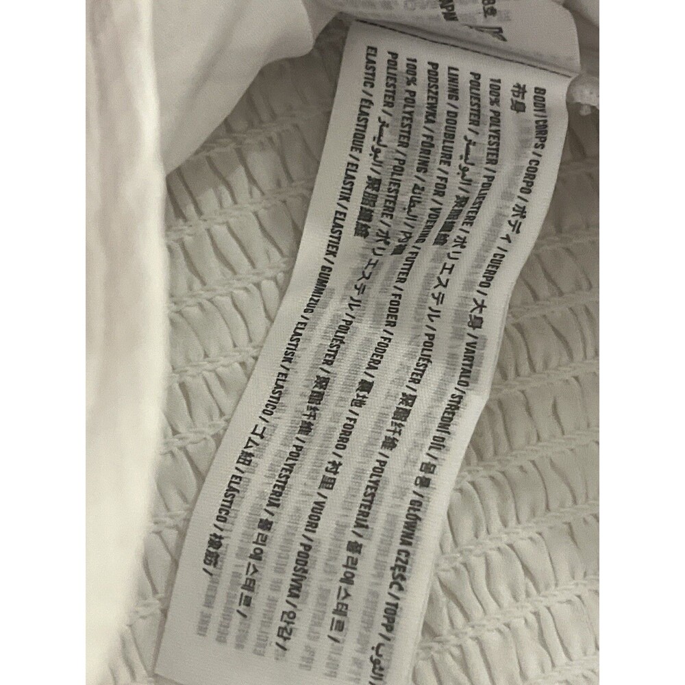 Hollister White Cream Chiffon Square Long Sleeve Crop Top Blouse Medium M Fairy - Picture 7 of 7